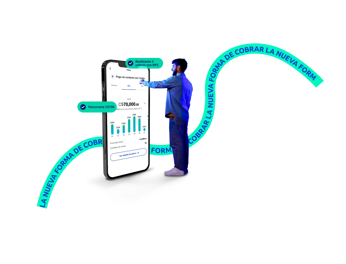 Emprendedor revisando sus ventas